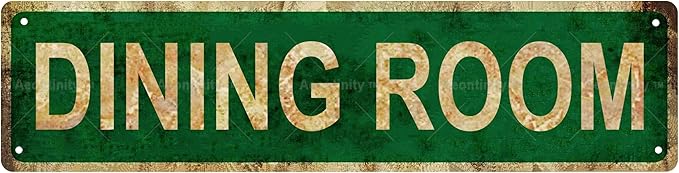 DINING ROOM Non-Embossed Vintage Metal Tin Street Sign Bar Cafe Garage Cave by Unknown
