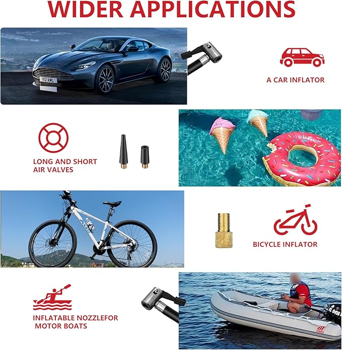 Tire Inflator 20V Cordless Mini Air Compressor DC 12V Portable Handheld Car Air - Image 6