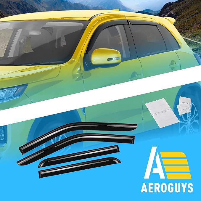 Extra Durable Window Deflectors Tape-On Window Visors Rain Guards Fit - Image 8