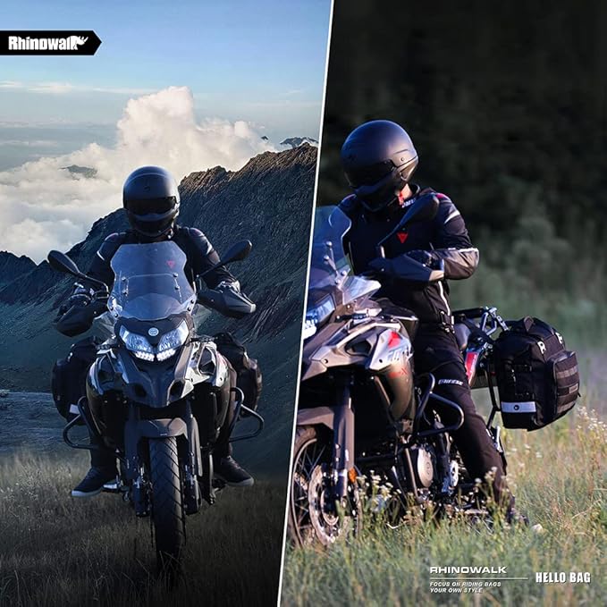 Rhinowalk Motorcycle Saddlebag Waterproof Motor Luggage Pack Quick Release - Image 9