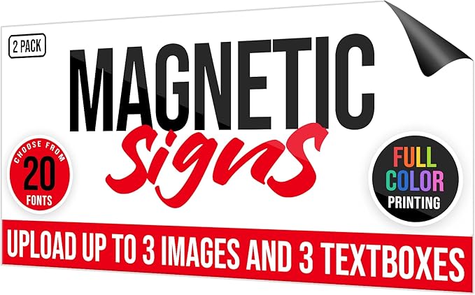 2 Pack, Personalized Magnetic Signs - Image 3