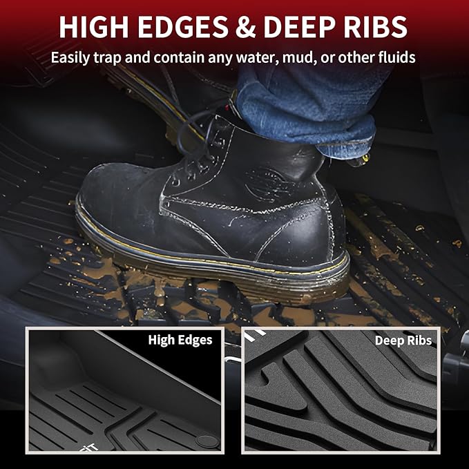 LASFIT Floor Mats for Honda CR-V 2023 2024 2025 2026 All Weather Protection TPE - Image 3