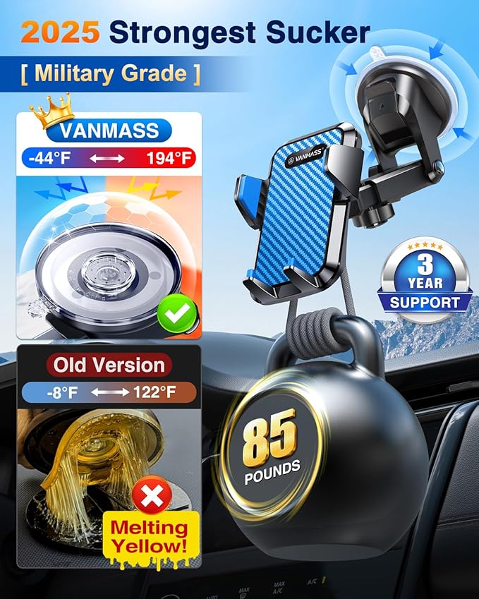 VANMASS Universal Car Phone Mount, 【Patent & Safety Certs】 Upgraded Handsfree - Image 2