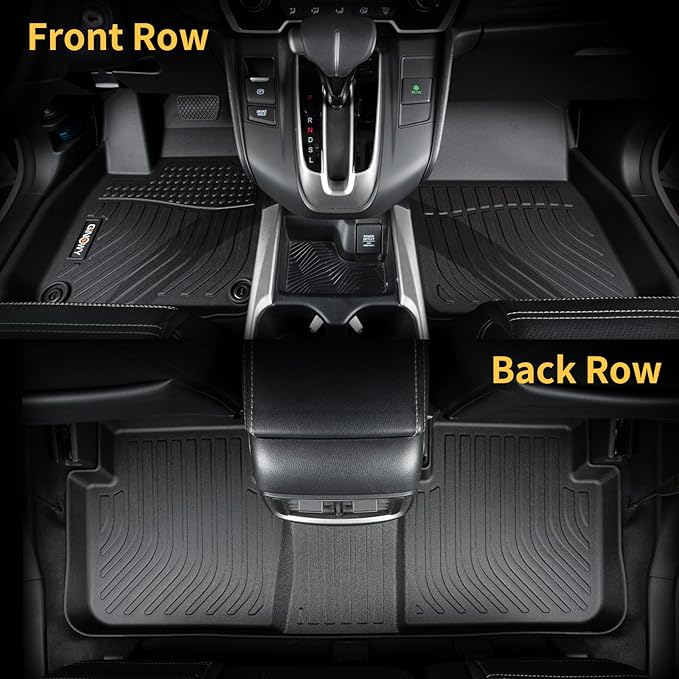 GINOWY- Floor Mats for Mazda 3 2018-2014 Only FWD, TPE All Weather Protection - Image 7