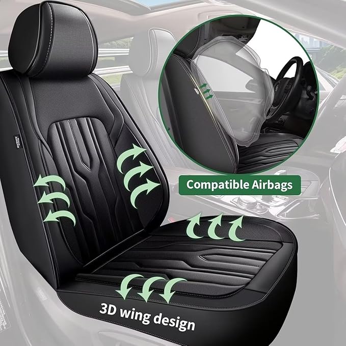 YORKNEIC Fit for Hyundai Kona Seat Covers 2018-2025: Leather Waterproof Car - Image 4