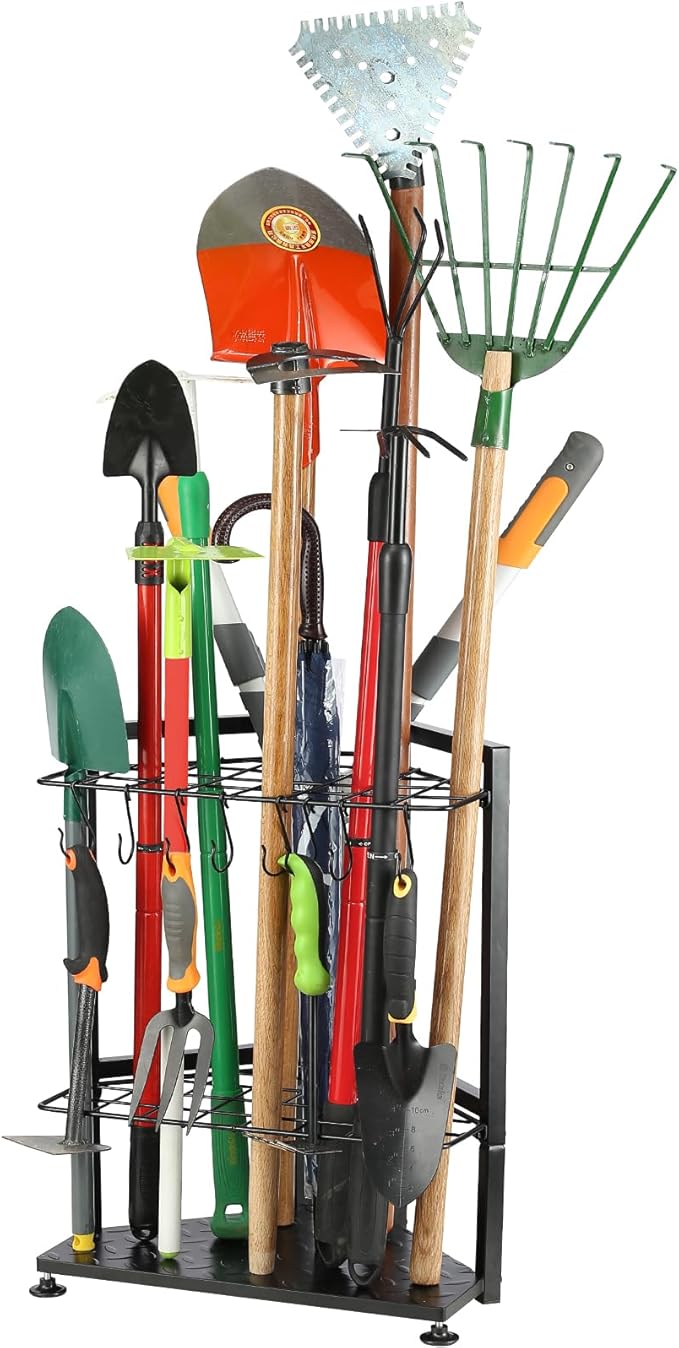 Garden Tool Organizer, Yard Tool Rack Heavy Duty, Free Standing by UU-Major
