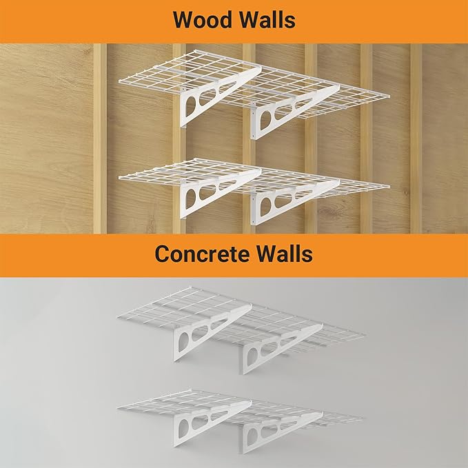 2x4 ft Garage Shelving, Pantry Storage, 400 lbs Total Load Capacity Wall - Image 6