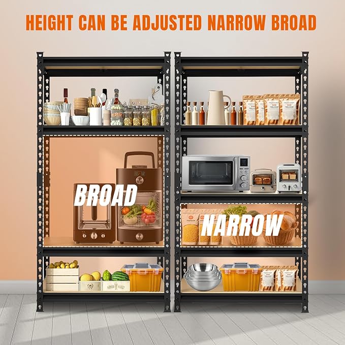 BIG RED Storage Shelving Unit, 5-Tier Adjustable, Heavy Duty Metal Garage - Image 7
