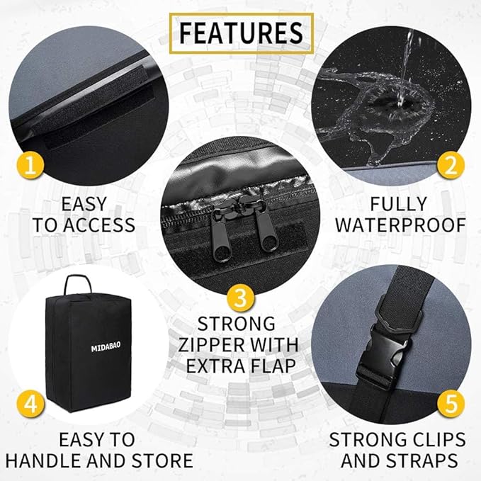 MIDABAO 20 Cubic Waterproof Duty Car Roof Top Carrier-Car Cargo Roof Bag Car - Image 6