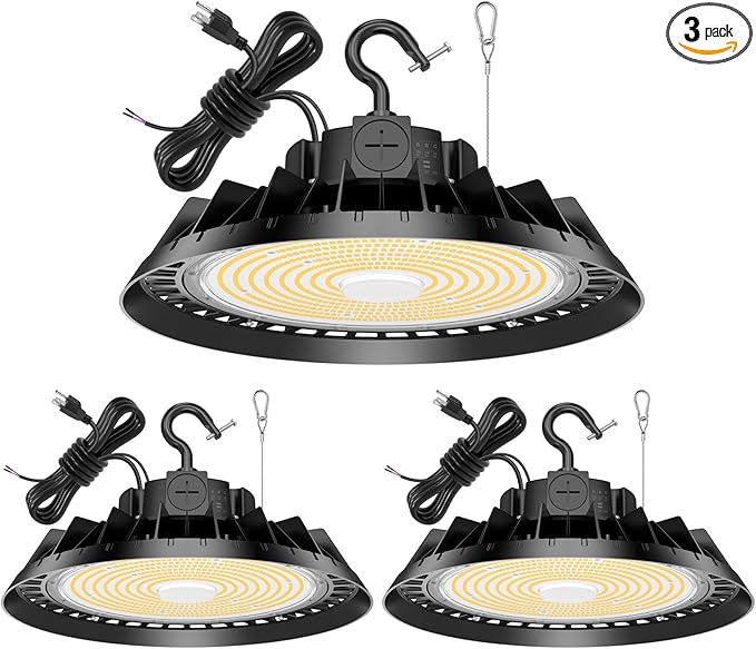 3Pack LED High Bay Lights, 240W UFO High Bay LED Shop Lights, 36000LM by BBESTLED