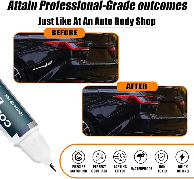 218 Attitude/Midnight Black Metallic Touch Up Paint - Image 2