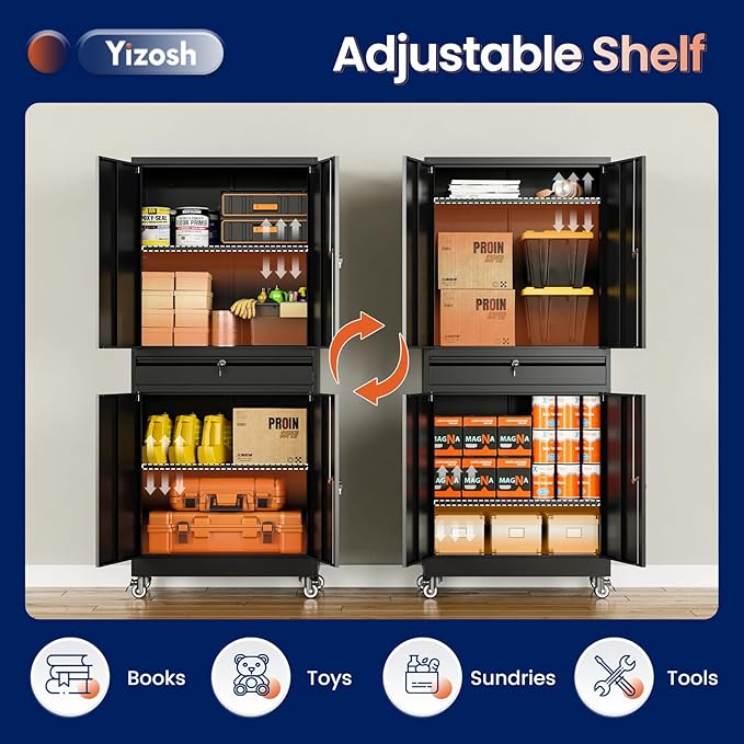 Yizosh Metal Garage Storage Cabinet - Image 5