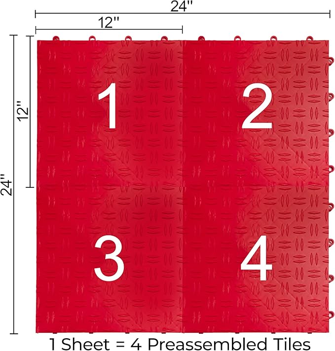 Big Floors GarageTrac Diamond, Interlocking Non-Slip Garage Flooring Tile - Image 2