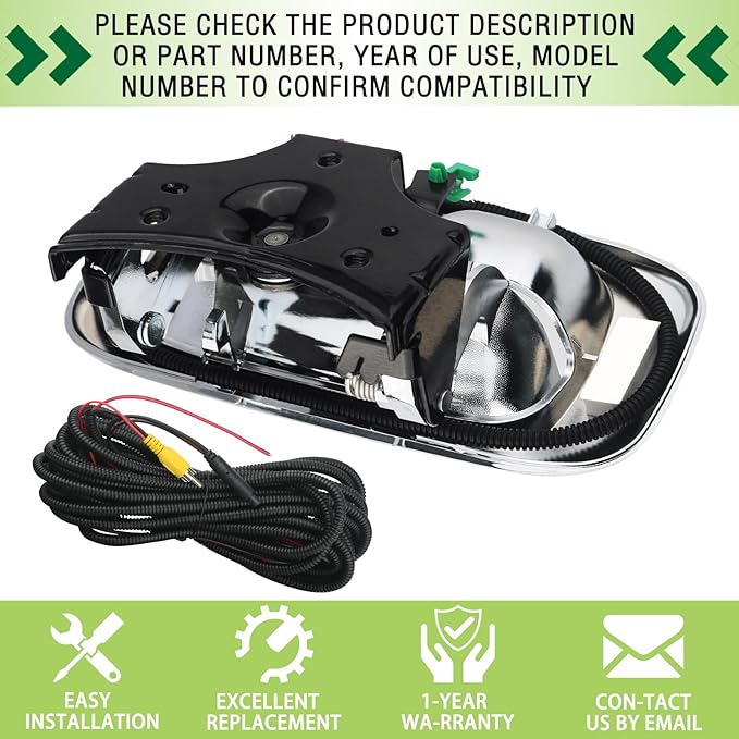 Backup Camera Tailgate Handle Rear View Camera Liftgate Latch Handle Chrome - Image 7