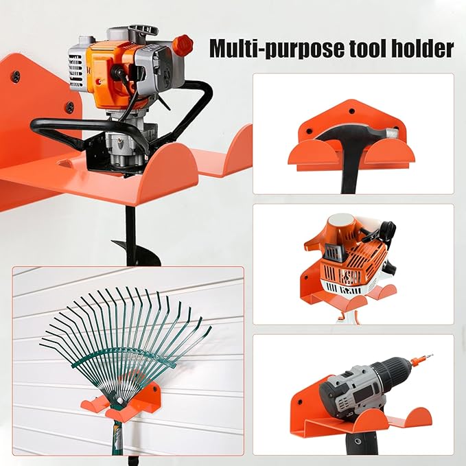 Weedeater Hanger Wall Mounted Grass Trimmer Rack Heavy Duty Garden Tool Hanger - Image 5