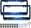 Blue Lightning License Plate Frames by Unknown