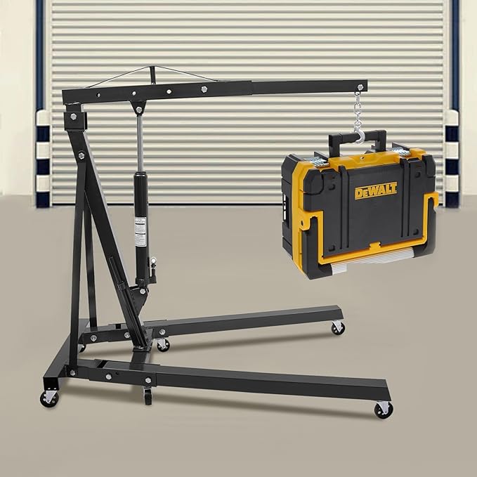 Folding Engine Crane 1 Ton Folding Engine Hoist 2200lbs Hydraulic Crane - Image 4