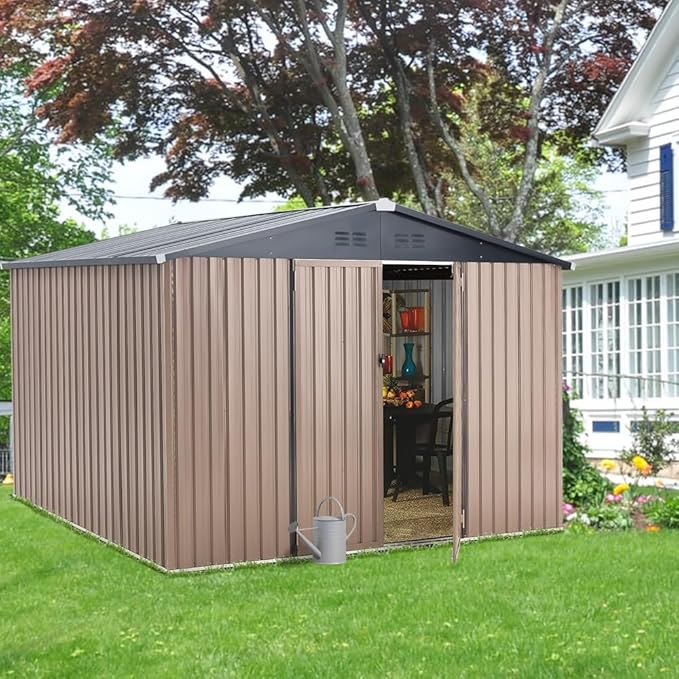 U-MAX 8' x 10' Shed Outdoor Storage Shed Clearance, Extra Large Yard Steel - Image 5