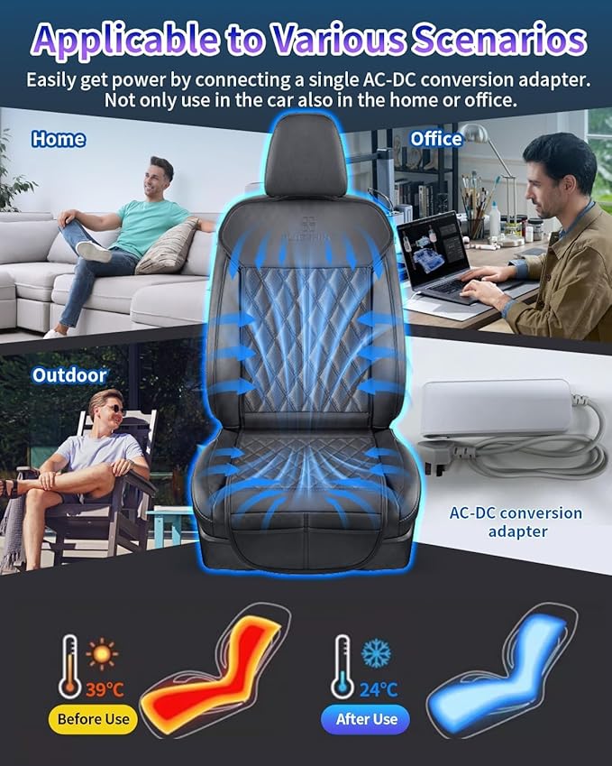 Air Suction Cooling Car Seat Cover Front Seat, 12V Circulation Ventilation - Image 8