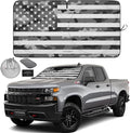 Autoamerics 1-Piece Windshield Sun Shade Gray Camo American Flag USA Design by AutoamericsUS