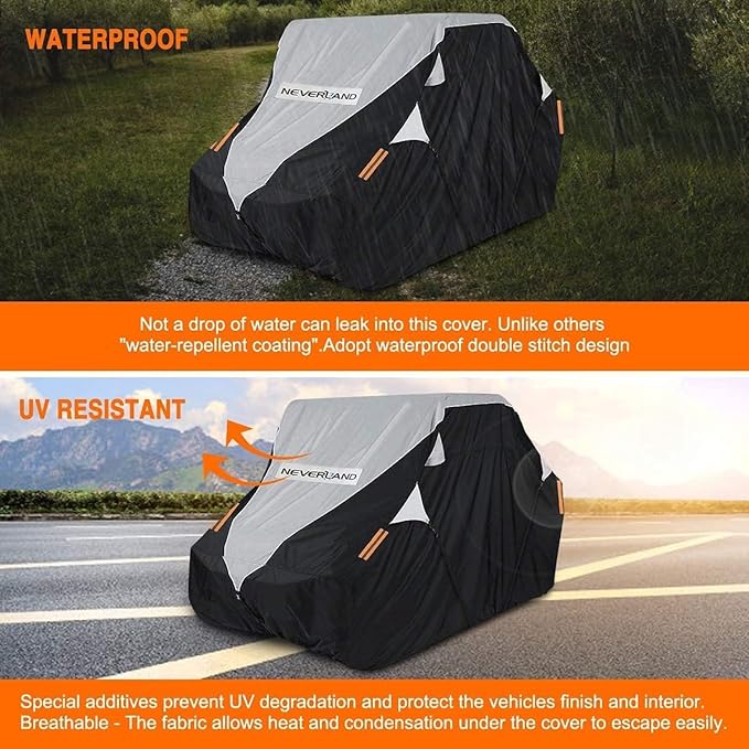 Neverland UTV Cover Waterproof 300D Heavy Duty 2-3 Seater/4-6 Seater 4 Door - Image 5