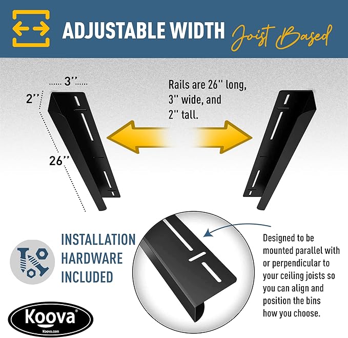 Koova Heavy-Duty Overhead Garage Storage Rack - Image 7