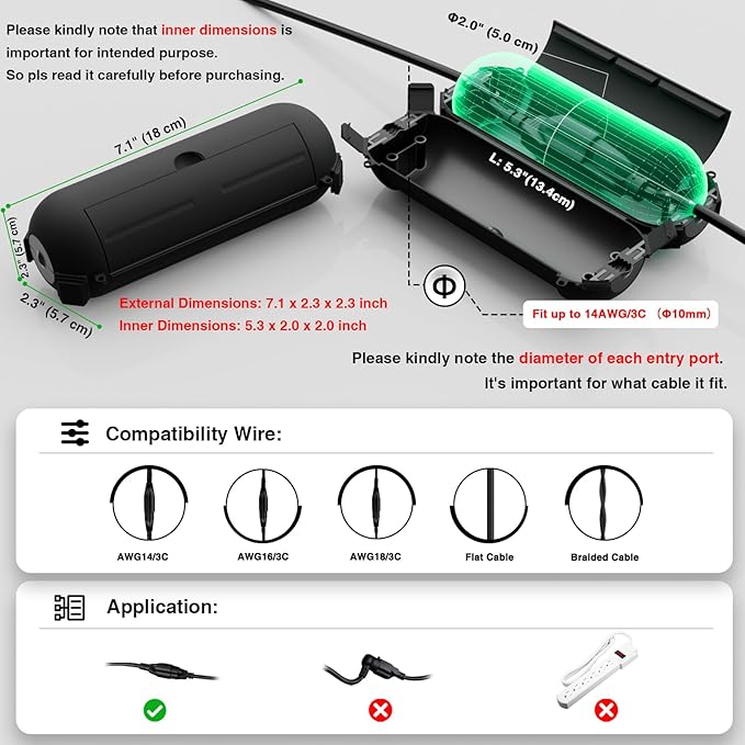 Flemoon Outdoor Extension Cord Safety Cover - Image 2