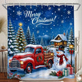 Winter Christmas Shower Curtain, 72x84 Inch Waterproof Fabric by Duluxykl