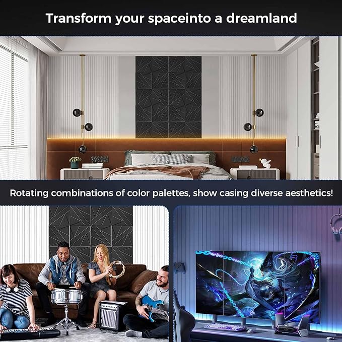8 Pack Large Soundproof Wall Panels, 15.7 x 15.7 x 0.47 in Sound Proof Foam - Image 6