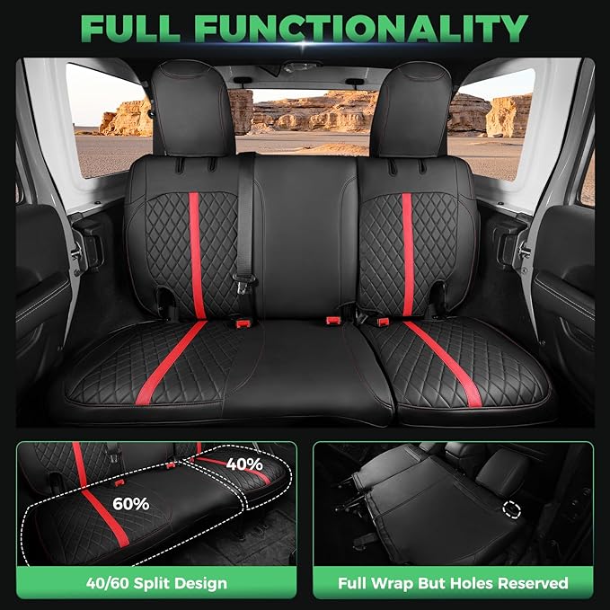 for Jeep Wrangler Seat Covers 4Door JK 2013 2014 2015 2016 2017, Custom Car - Image 5
