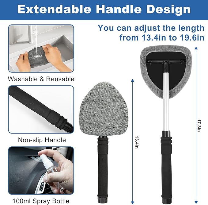 Viewsun Windshield Cleaner Tool, Car Detailing Kit Interior Cleaner, Car - Image 2