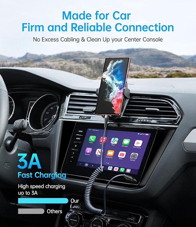 PRAKIE USB C Cable Fast Charging 5FT, Coiled USB A to USB C Cable - Image 2