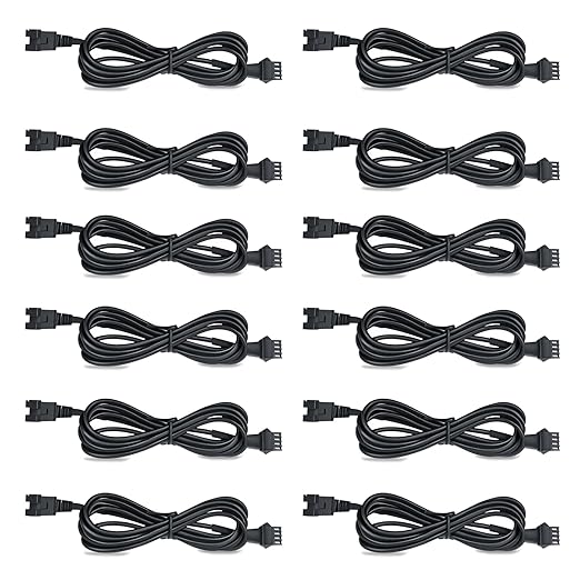 12 Pcs 4 Pin RGB Extension Cable RGB Wire by LAZZPPO