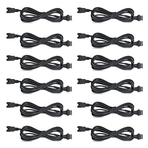 12 Pcs 4 Pin RGB Extension Cable RGB Wire by LAZZPPO