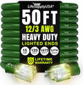 50ft Outdoor/Indoor Extension Cord 12/3 Gauge Extra Heavy Duty 3 Prong SJTW by LifeSupplyUSA