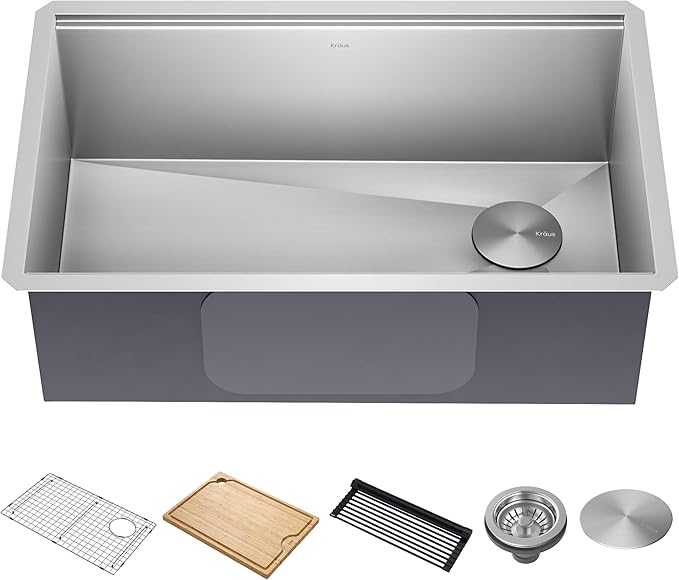 KRAUS Kore Workstation 30-inch Undermount 16 Gauge Stainless Steel Kitchen Sink by KRAUS