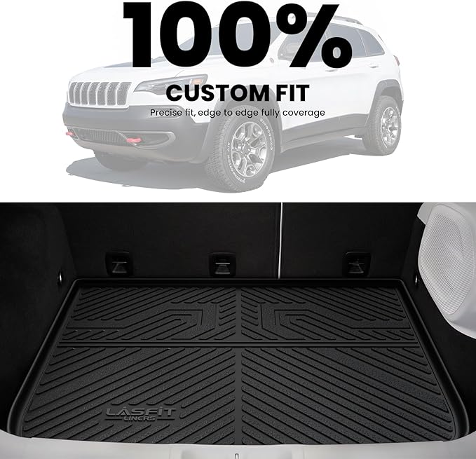 LASFIT Trunk Mat for Jeep Cherokee 2014-2023 All Weather TPE Custom Fit Cargo - Image 8