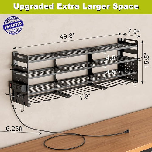 12 Cordless Drill Holder Large Power Tool Organizer Wall Mount - Image 2