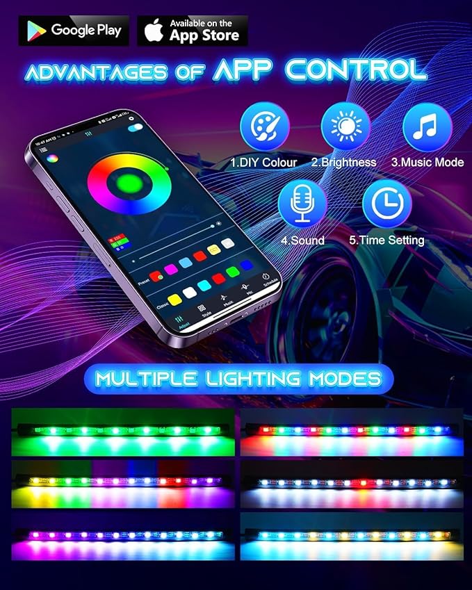 72LED USB Interior Strip Lights Dream Color RGB-IC 12V DC - Image 9
