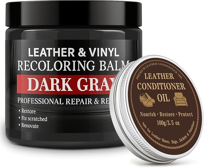 Leather Color Restorer, Leather Recoloring Balm, Scratch Remover, Leather Dye by Laxmorph