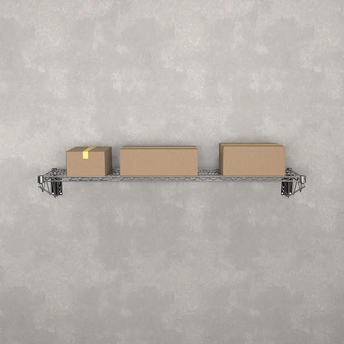 14" x 60" Chrome Wire Wall Mount Shelf - Image 2