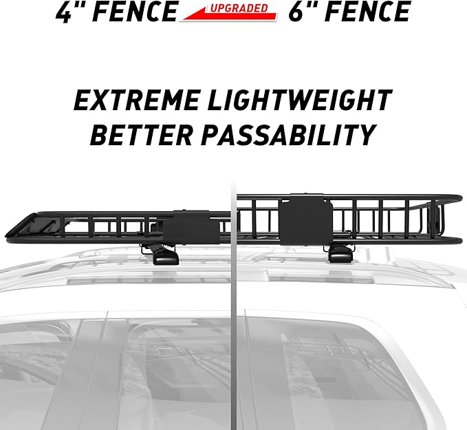 WILDROAD Car Roof Cargo Carrier Combo of Upgraded 84"x 39"x 4" Roof Rack Cargo - Image 7