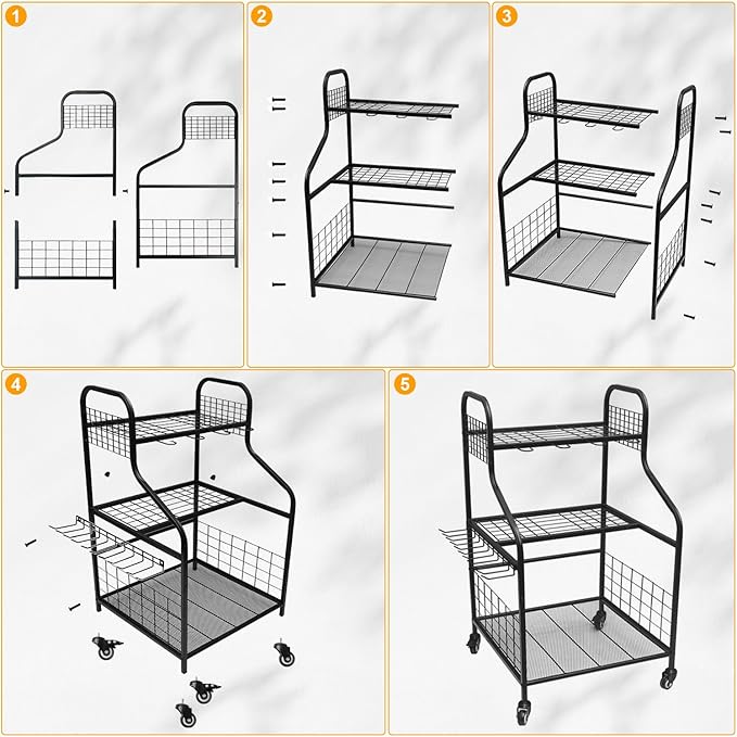 FZK Garden Tool Organizer, Heavy Duty Steel Yard Tool Organizer - Image 2