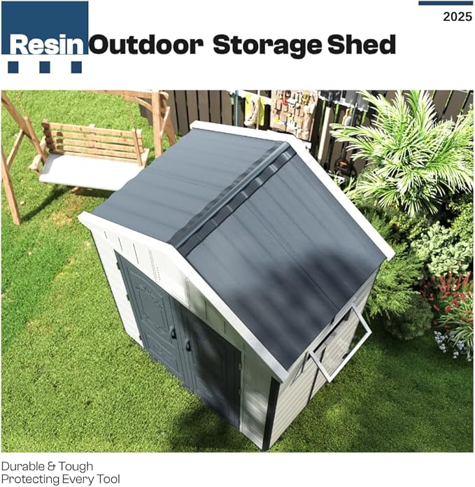 Kingdura 6x4 FT Resin Outdoor Storage Shed - Image 4
