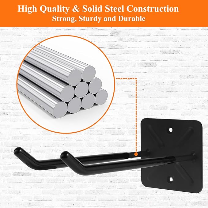 Steel Garage Storage Hooks Wall Tool Organizer, 12.4 Inch Garage Hook Heavy - Image 6