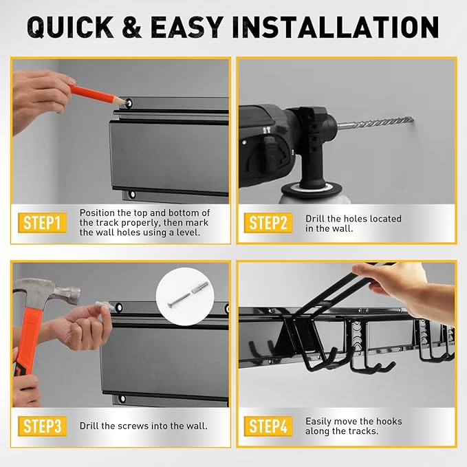 ELEAD 96 Inches Garage Storage, Garage Organization, Garden Tool Organizer Wall - Image 7