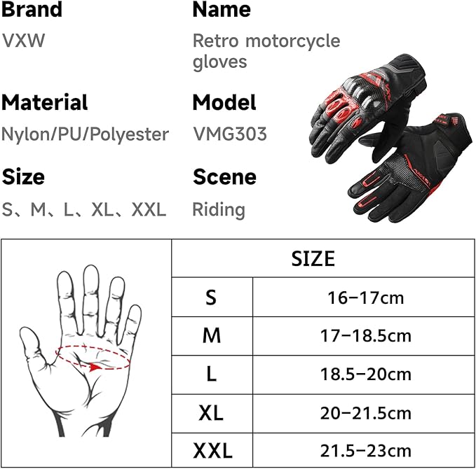 VXW Motorcycle Gloves for Men and Women - Image 6