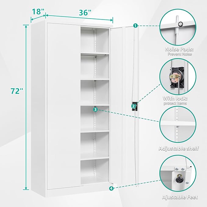 Wide & Deep Metal Storage Storage Cabinet - Image 2