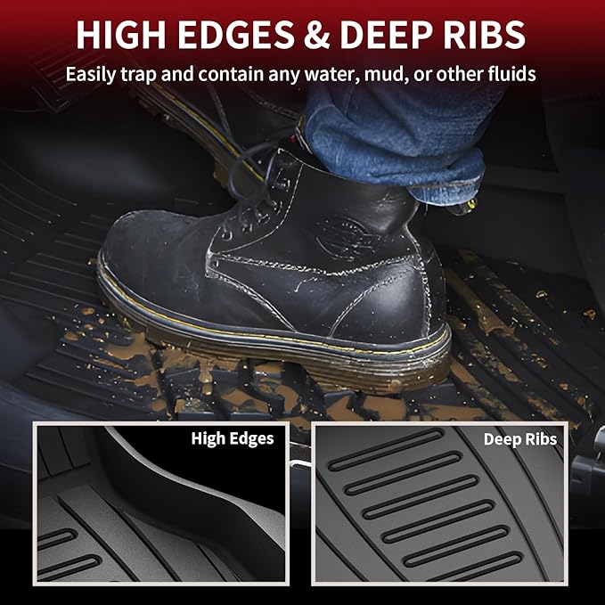 LASFIT Floor Mats Custom Fit for Audi Q5 SQ5 2018-2025, All-Weather Protection - Image 6