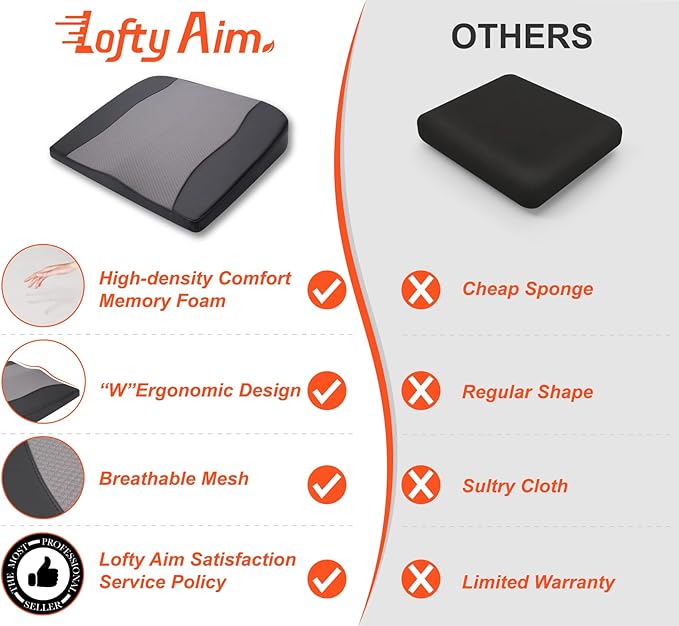 Car Seat Cushion, Comfort Memory Foam Car Cushions - Image 8